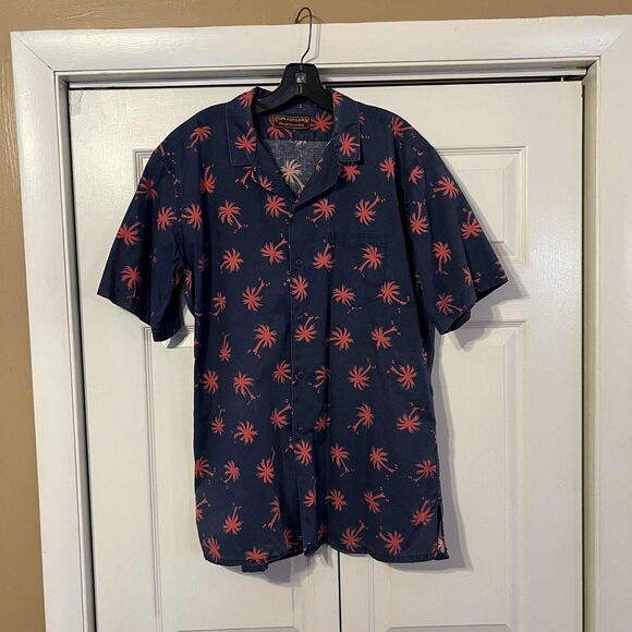 Vtg Chaps Ralph Lauren Shirt Palm Tree Hawaiian Style Aloha Size XL - Picture 1 of 4